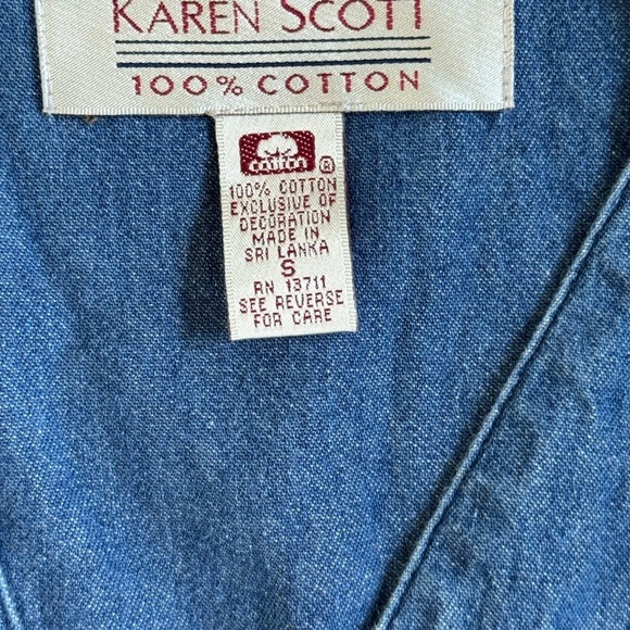 Karen Scott Blue Vest Jackets & Coats - Picture 8 of 8